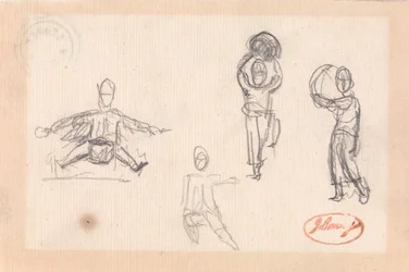 Four Sketches of a Child at Play